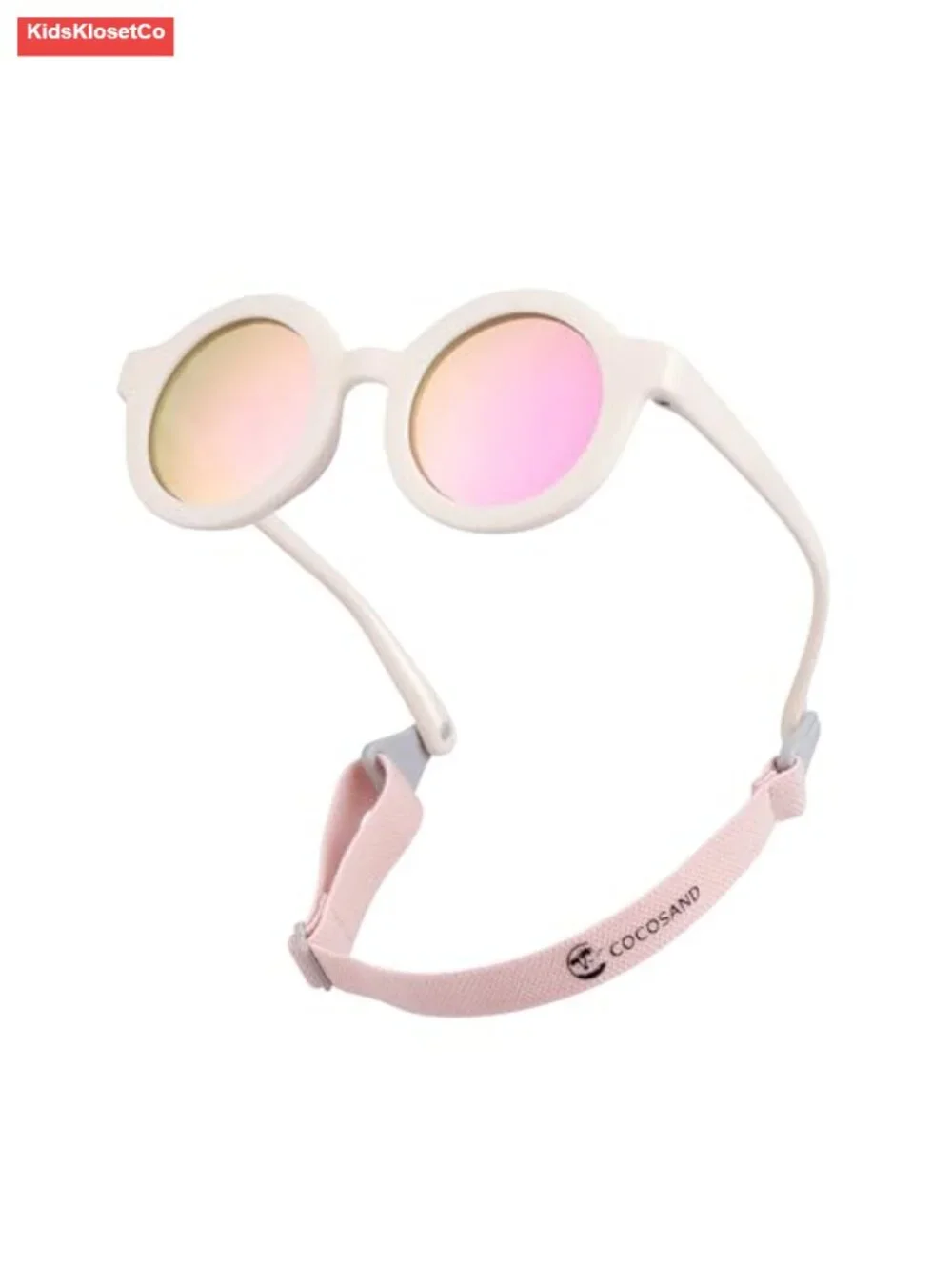 Polarized Baby Sunglasses with Strap & Silicone Nose Pads - Flexible UV